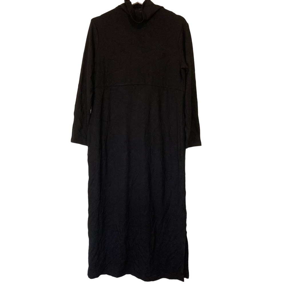 A623039 WOMEN WITH CONTROL Finespun Jersey Tummy Control Midi Dress Black M